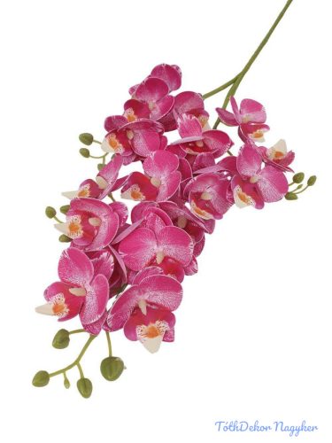 Orchidea mű 21 fejes ág 77 cm - Pink