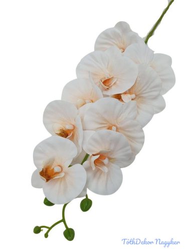 Fodros szirmú orchidea ág 9v 90cm - Barackos