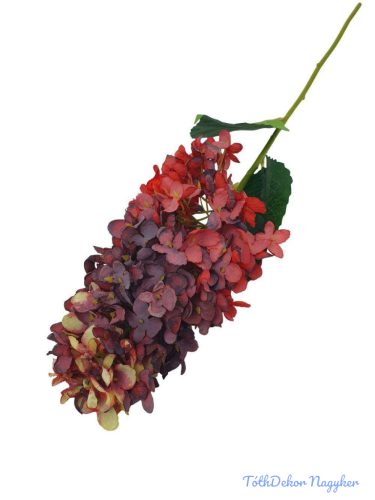 Bugás hortenzia szálas selyemvirág 80cm - Bordó