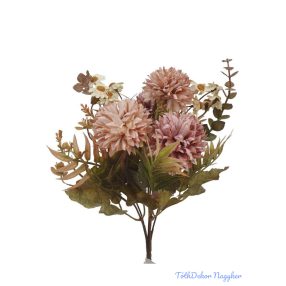 Antik színű krizantém csokor 29cm - Antik Barna