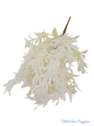 Bolyhos műzöld csokor 32cm 3355 - Fehér