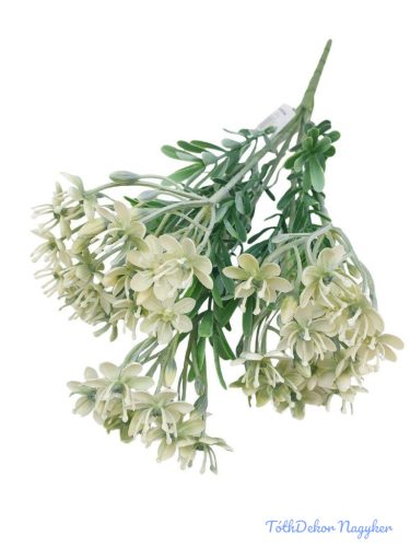 Műzöld csokor 36cm - Fehér