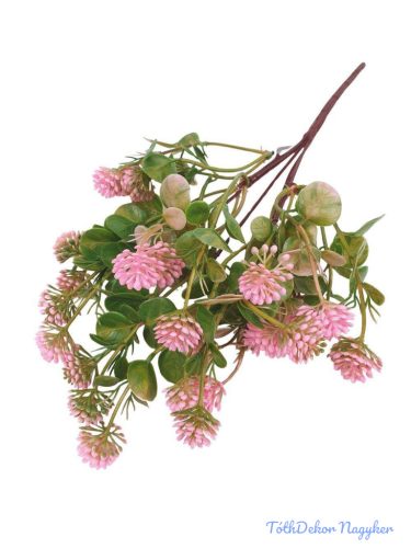 Műzöld csokor 36cm 3370 - Rózsaszín