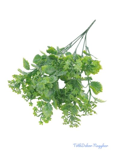 Műzöld vegyes leveles csokor 36cm