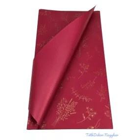 Fólia ív 57x56cm 20db/csomag Vegyes virágmintás - Bordó