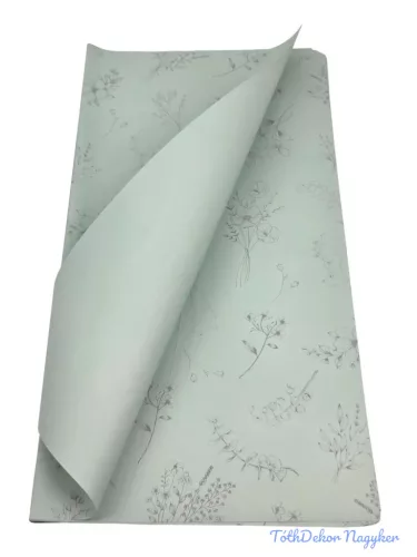 Fólia ív 57x56cm 20db/csomag Vegyes virágmintás - Zöld