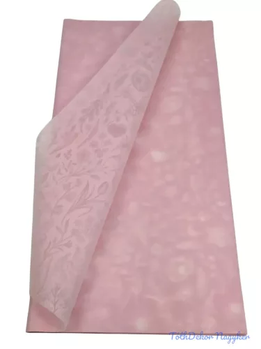 Fólia ív 57x56cm 20db/csomag Tavaszi virágmintás - Rózsaszín