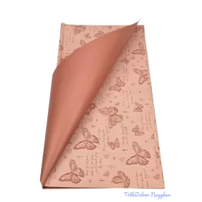   Fólia ív 57x56cm 20db/csomag Lepke mintás - Cappucino-Barack