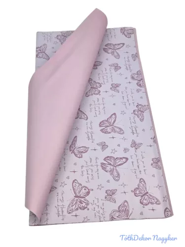 Fólia ív 57x56cm 20db/csomag Lepke mintás - Lila