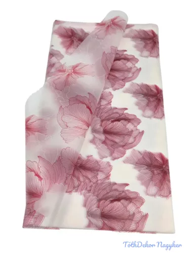 Fólia ív 57x56cm 20db/csomag Hibiszkusz virágmintás - Bordó