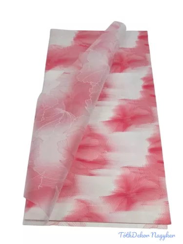 Fólia ív 57x56cm 20db/csomag Hibiszkusz virágmintás - Pink-Fehér