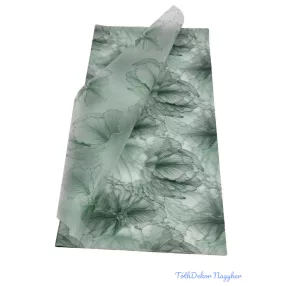   Fólia ív 57x56cm 20db/csomag Hibiszkusz virágmintás - Zöld