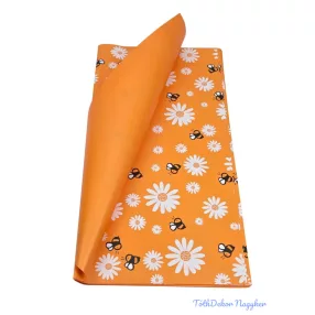 Fólia ív 57x56cm 20db/csomag Méhecske mintás - Narancs