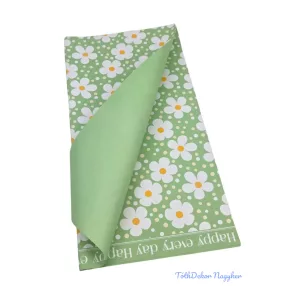 Fólia ív 57x56cm 20db/csomag Margaréta virágos - Zöld