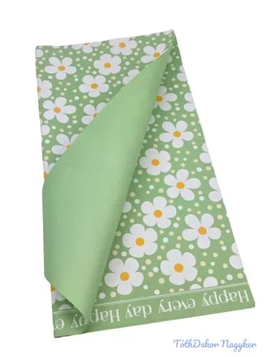 Fólia ív 57x56cm 20db/csomag Margaréta virágos - Zöld