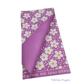 Fólia ív 57x56cm 20db/csomag Margaréta virágos - Lila