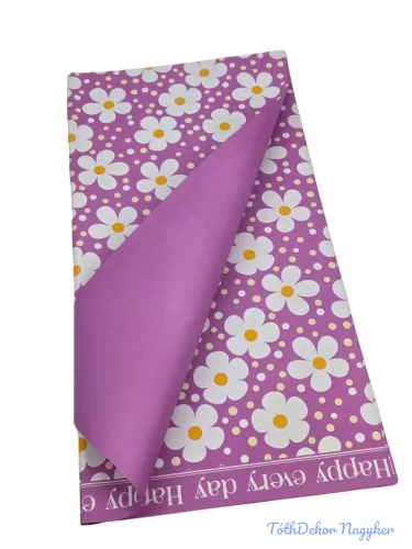 Fólia ív 57x56cm 20db/csomag Margaréta virágos - Lila
