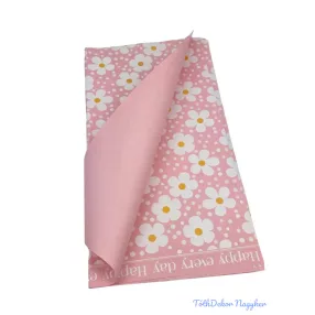   Fólia ív 57x56cm 20db/csomag Margaréta virágos - Rózsaszín
