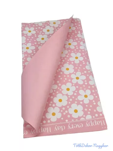 Fólia ív 57x56cm 20db/csomag Margaréta virágos - Rózsaszín