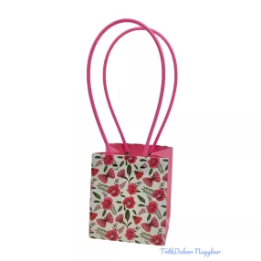 Virágtáska kocka virágmintás - Pink