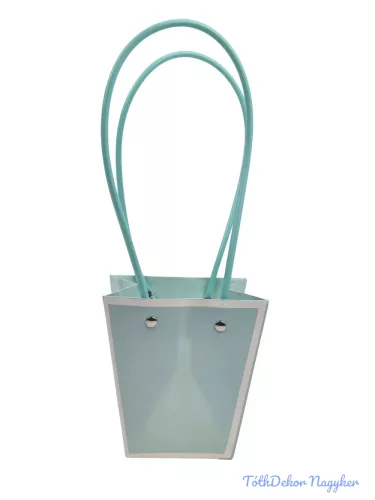 Virágtáska kicsi trapéz fehér kerettel - Menta