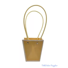 Virágtáska kicsi trapéz fehér kerettel - Sárga