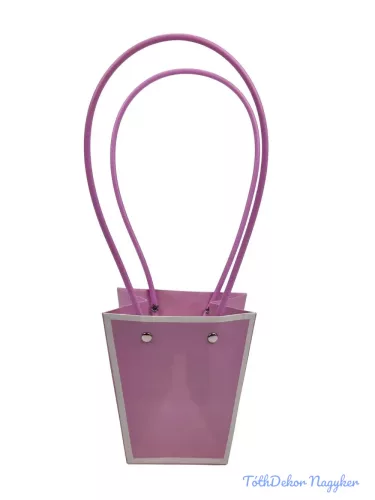 Virágtáska kicsi trapéz fehér kerettel - Lila