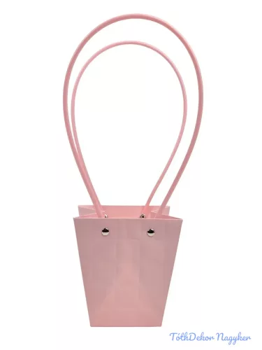 Virágtáska kicsi trapéz kocka mintás - Rózsaszín