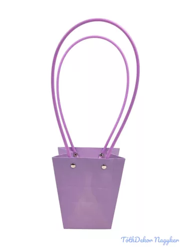 Virágtáska kicsi trapéz kocka mintás - Lila