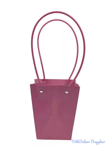 Virágtáska nagy trapéz kocka mintás - Mályva