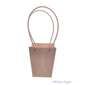 Virágtáska nagy trapéz kocka mintás - Barack