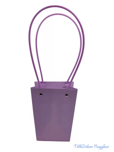 Virágtáska nagy trapéz kocka mintás - Lila