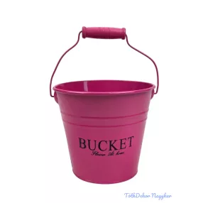 Színes bádog vödör 13 cm BUCKET - Pink