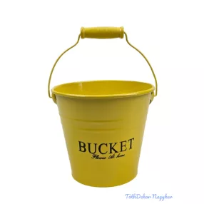 Színes bádog vödör 13 cm BUCKET - Sárga