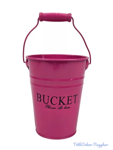 Színes bádog vödör 10 cm magas BUCKET - Pink