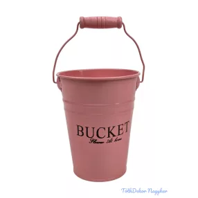 Színes bádog vödör 10 cm magas BUCKET - Barack