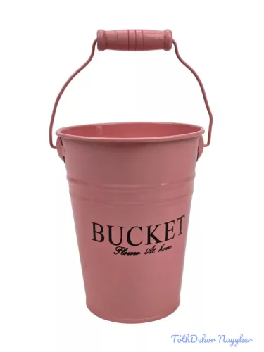 Színes bádog vödör 10 cm magas BUCKET - Barack
