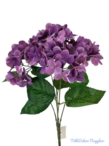 Hortenzia csokor 42 cm - Sötét Lila