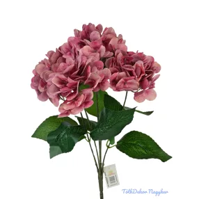 Hortenzia csokor 42 cm - Fáradt Rózsaszín