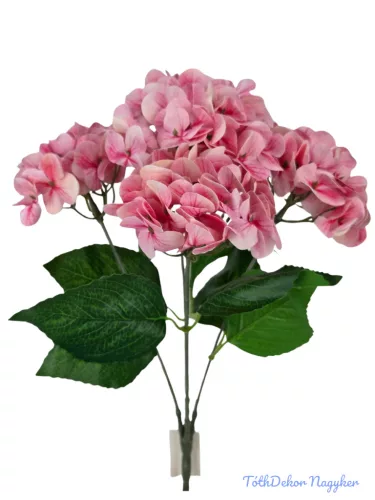 Hortenzia csokor 42 cm - Cirmos Rózsaszín