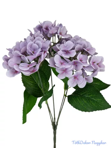 Hortenzia csokor 42 cm - Halvány Lila