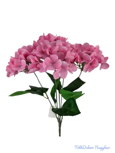 Hortenzia csokor 42 cm - Rózsaszín