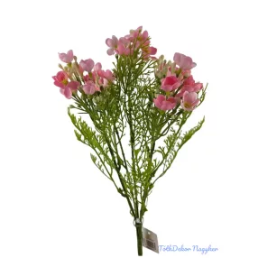 Apró virágos műzöld csokor 37cm - Rózsaszín