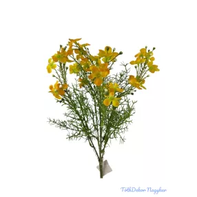 Apró virágos műzöld csokor 40cm - Sárga