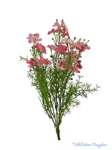 Apró virágos műzöld csokor 40cm - Rózsaszín