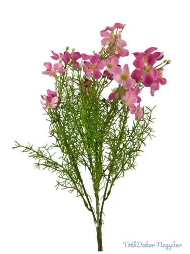 Apró virágos műzöld csokor 40cm - Pink