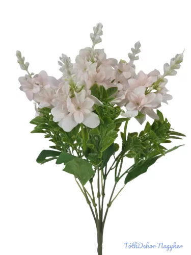 Vegyes színű kicsi csokor 33 cm - Halvány Rózsaszín