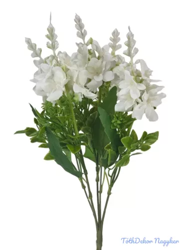 Vegyes színű kicsi csokor 33 cm - Fehér