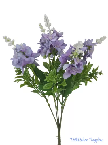 Vegyes színű kicsi csokor 33 cm - Lila