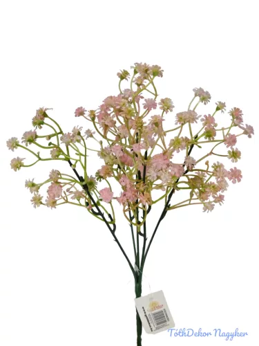 Műzöld művirágos csokor 30 cm - Rózsaszín